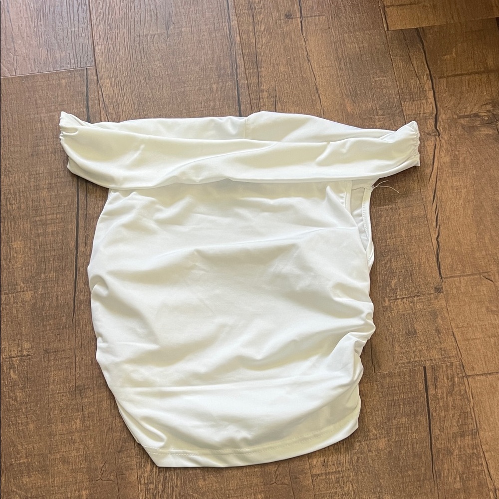 SHEIN Cream Off-Shoulder Top